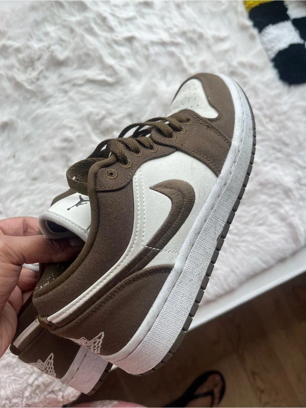 Nike Air Jordan Low Top Sneakers - White & Brown